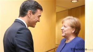 Sánchez y Merkel se reúnen para conseguir un enfoque europeísta 1 Merkel