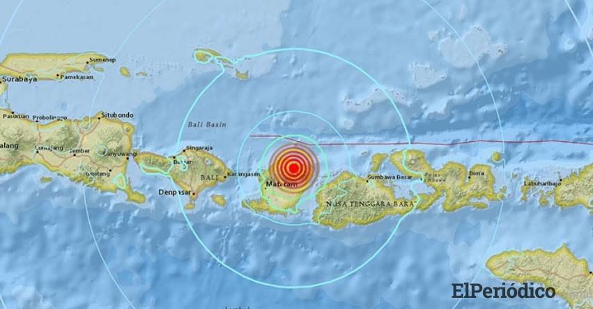 Un nuevo sismo de magnitud 7 grados sacudió a la Isla Lombok en Indonesia este domingo