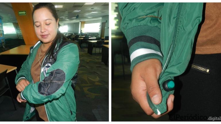 Chaqueta capaz de repeler a los agresores sexuales chaqueta