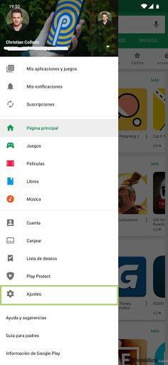 Google Play: actualizar a la última versión disponible 2019 4