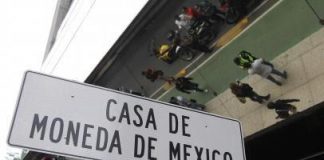 cartel de Casa de Moneda de México, donde se ha producido el robo.