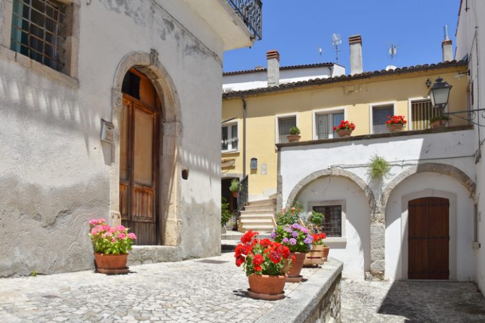 The alleys, squares and streets of the village of Zungoli, in southern Italy