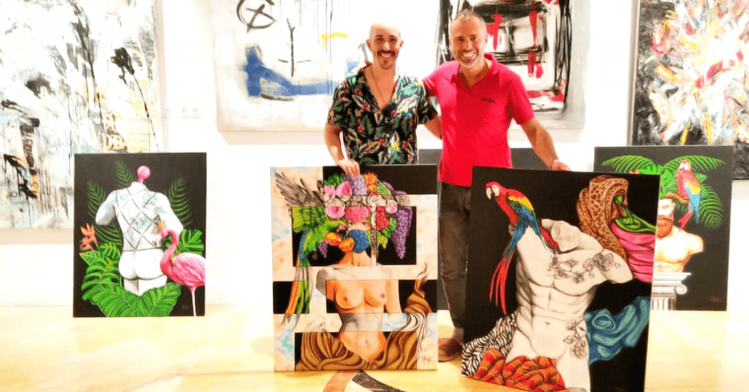 FOTO CON OBRAS + GIUSEPPE CARANEVALE
