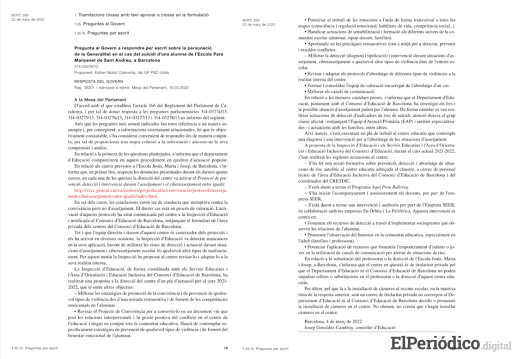 La Generalitat confirma que el Manyanet se niega a tomar medidas contra el docente que se encerró a solas con Kira 1 La Generalitat confirma que el Manyanet se niega a tomar medidas contra el docente que se encerró a solas con Kira 1