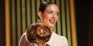 Aitana Bonmatí brilla con un traje espectacular de Louis Vuitton para recoger el Balón de Oro