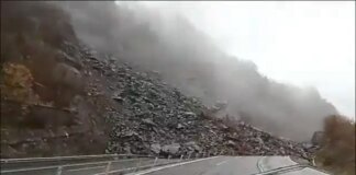 Vídeo: un espectacular desprendimiento deja a 145 coches, 14 camiones y dos autobuses atrapados en la AP-66