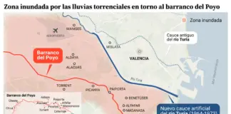 Mapa de las inundaciones en Valencia: listado con los municipios afectados