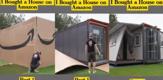 Un hombre compra una casa prefabricada en Amazon y muestra su increíble instalación