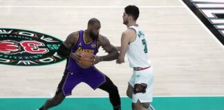 Aldama aprovecha las facilidades que dan los Lakers