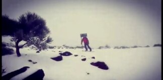 Cerrados todos los accesos al Parque Nacional del Teide por nieve y hielo en la calzada