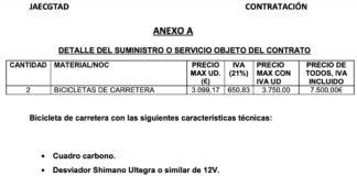 El Ejército compra bicicletas de carretera para que los militares entrenen antes de ir de misión