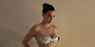 Kendall Jenner viste el 'look' que emula un cuerpo desnudo en la colección de Alta Costura de Schiaparelli