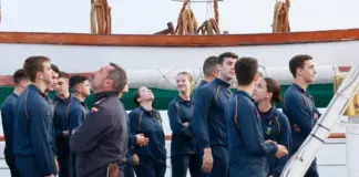 La princesa Leonor ya sube a los palos del buque Juan Sebastián Elcano