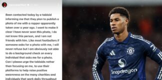 Rashford niega ser amigo del rapero asesino: "Si alguien me pide una foto, nunca me negaré"