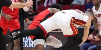 Alta tensión en la NBA: batalla campal entre jugadores de Houston Rockets y Miami Heat acabó con seis expulsados