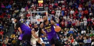 Harden se impone a LeBron en una batalla de las de antes