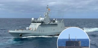 España despliega dos buques de guerra en el Estrecho para vigilar un submarino ruso