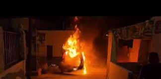 Los narcos plantan fuego a un coche de la Guardia Civil tras tenderle una trampa en Almería