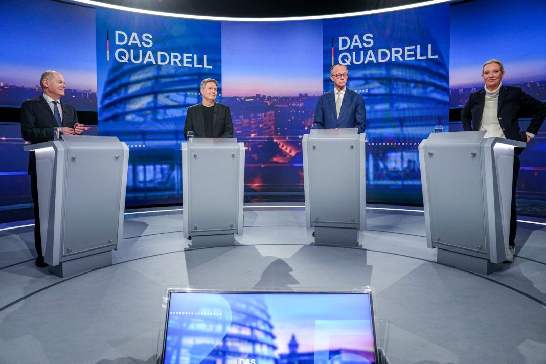 El conservador Merz lucha por distanciarse de los ultras de AfD en un debate a cuatro marcado por la migración