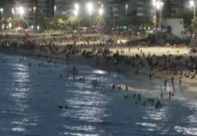 Ola de calor histórica en Brasil: las noches en la playa, única escapatoria a las sofocantes temperaturas