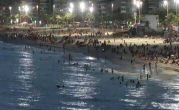 Ola de calor histórica en Brasil: las noches en la playa, única escapatoria a las sofocantes temperaturas