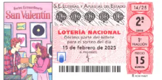 Comprobar número premiado del Sorteo Extraordinario de San Valentín 2025