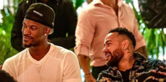 Homenaje de Jimmy Butler a Neymar en su presentación con los Warriors